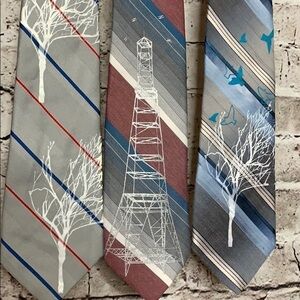 3 vintage upcycled striped ties